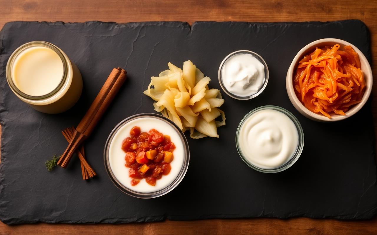 Kefir, kombucha, chucrute: probiótico de verdade.