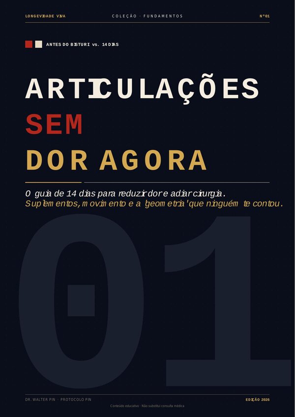 Capa — Articulações Sem Dor AGORA — 14 dias antes da cirurgia
