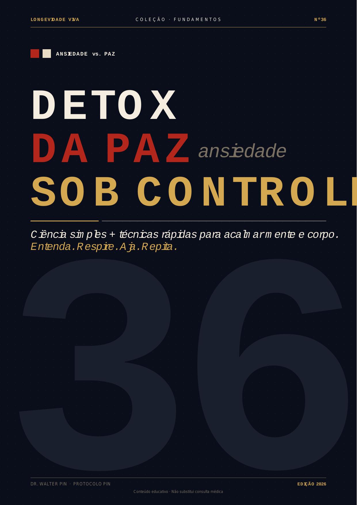 Capa — Detox da Paz — Ansiedade sob Controle