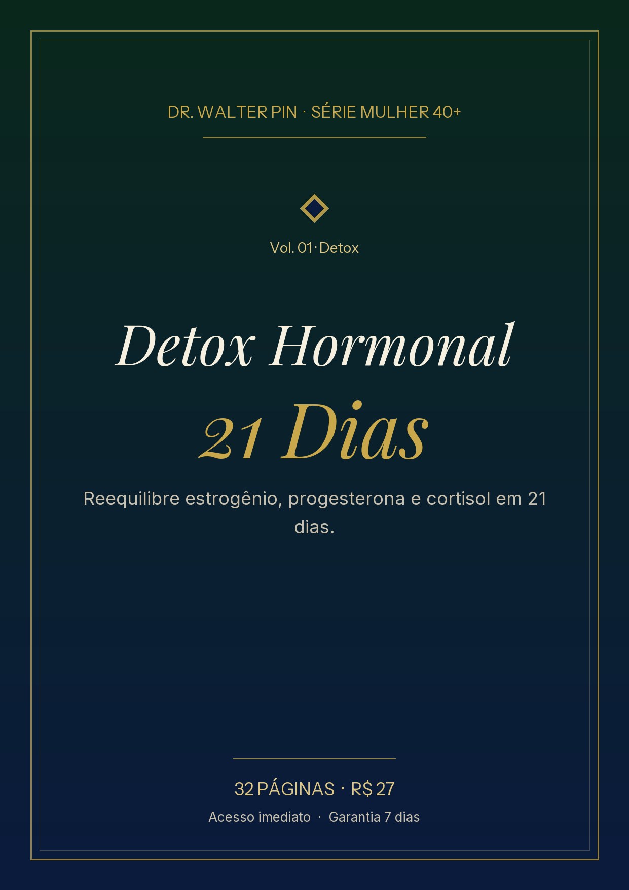 Capa — Detox Hormonal 21 Dias — Mulher 40+