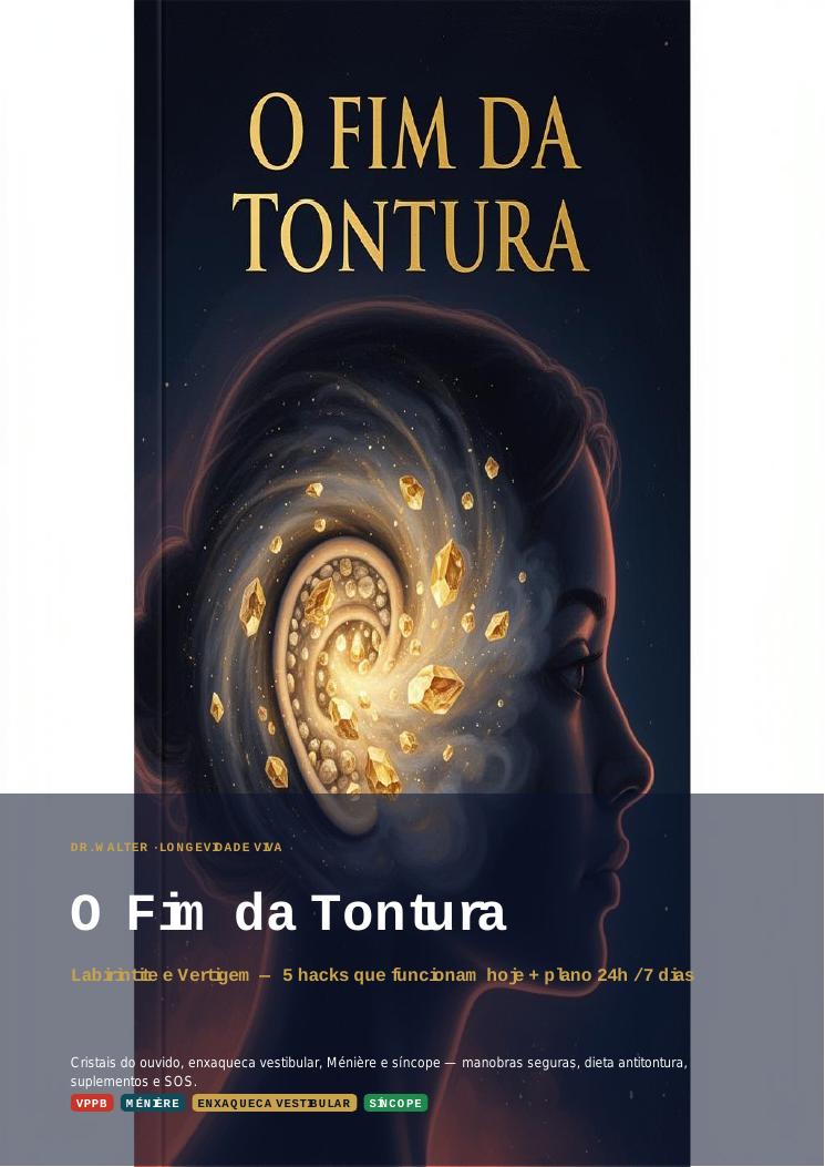Capa — O Fim da Tontura — Labirintite, Vertigem & Síncope