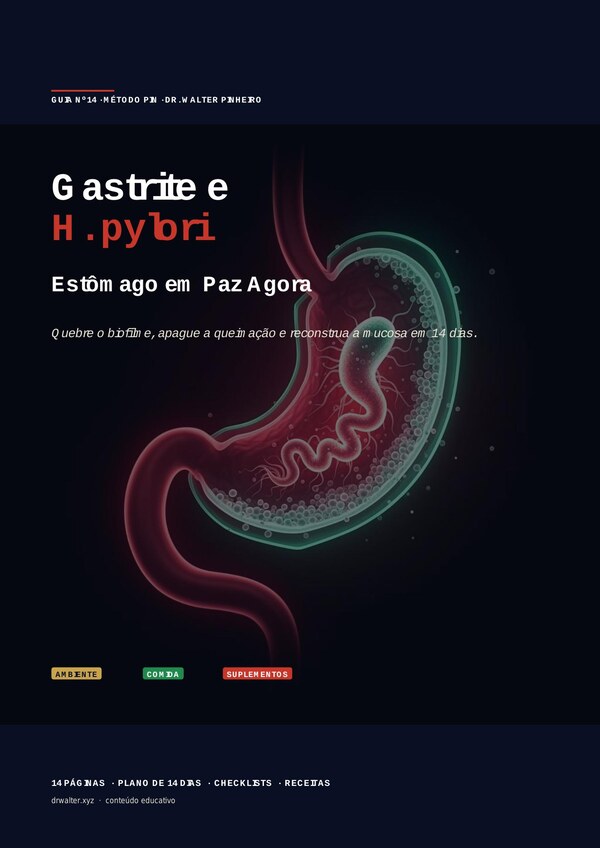 Capa — Gastrite e H. pylori — Estômago em Paz Agora