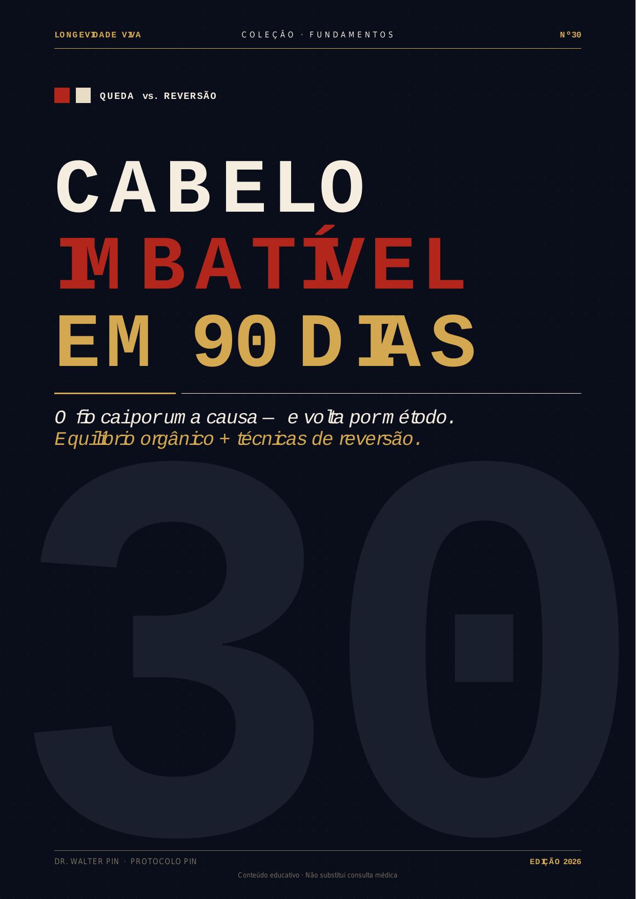 Capa — Guia do Cabelo Imbatível — Equilíbrio Orgânico e Técnicas de Reversão