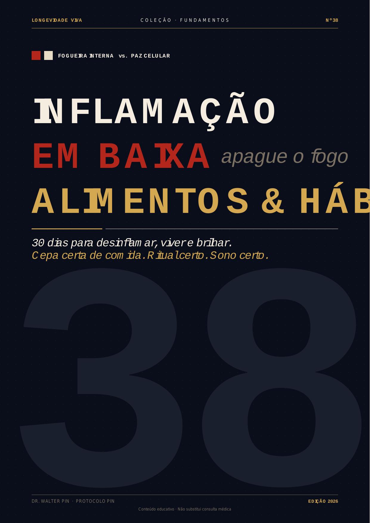 Capa — Inflamação em Baixa — Alimentos e Hábitos (Apague o Fogo Interno)