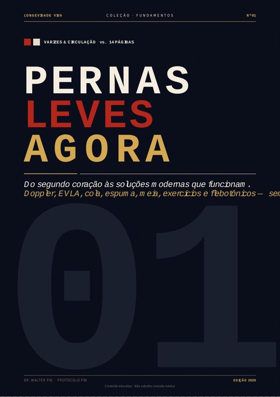 Capa — Pernas Leves AGORA — Varizes & Má Circulação