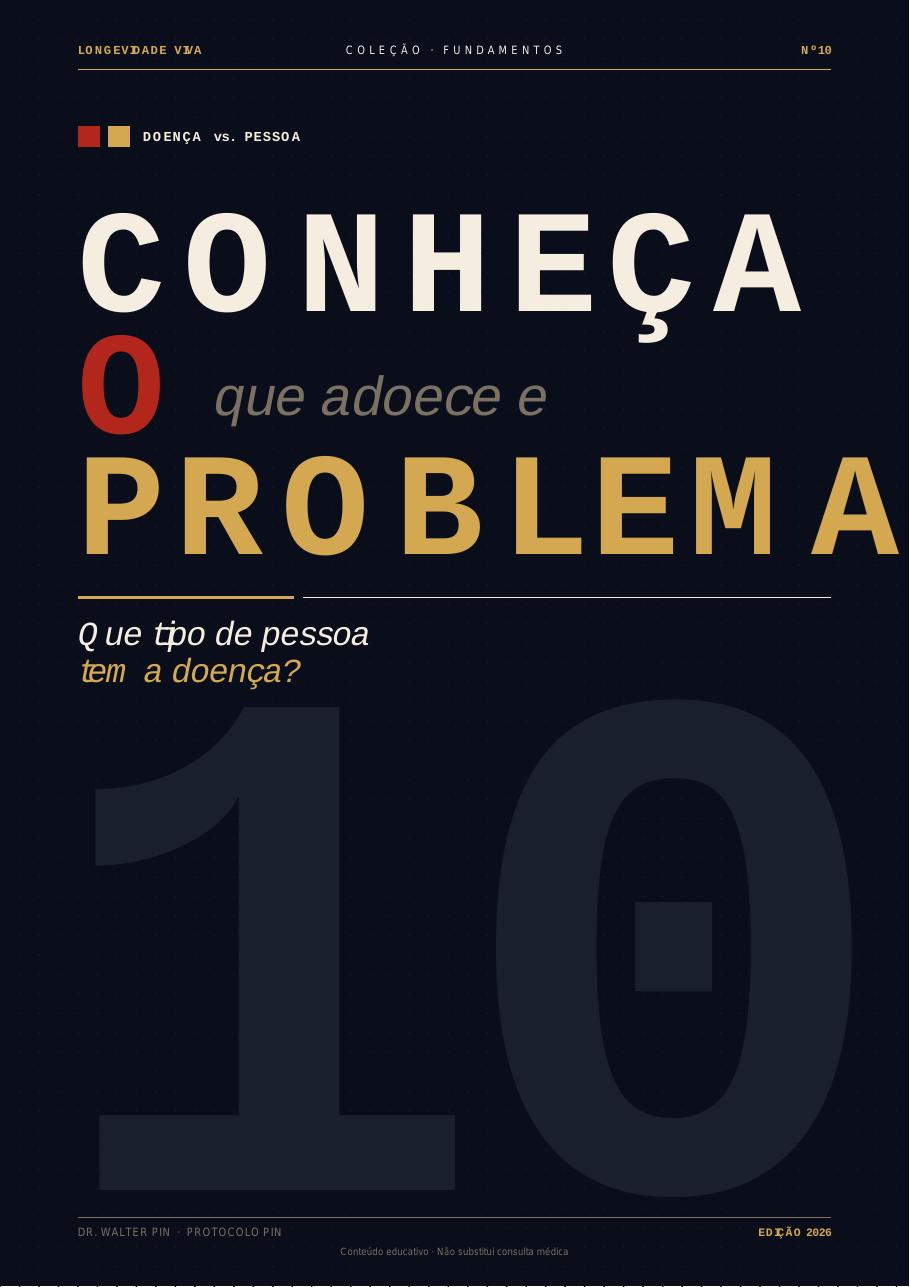 Capa — Conhecer o Problema: doença & história