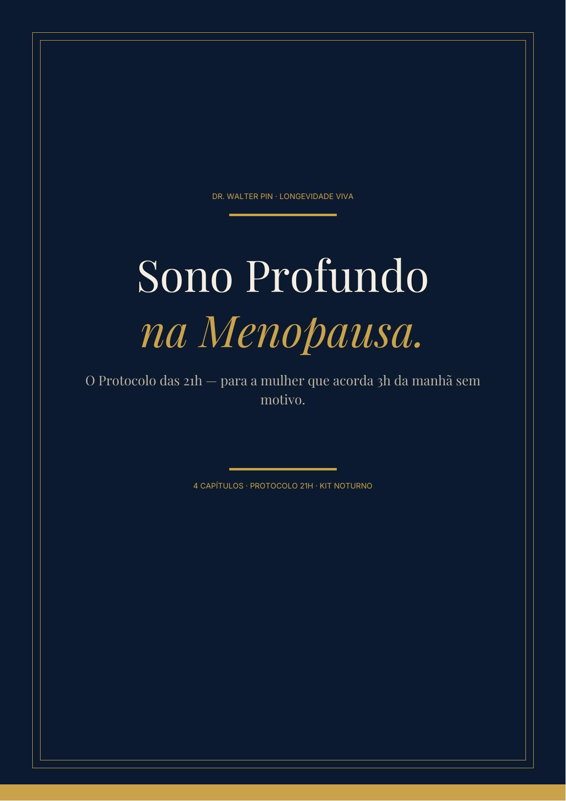 Capa — Sono Profundo na Menopausa — Protocolo das 21h