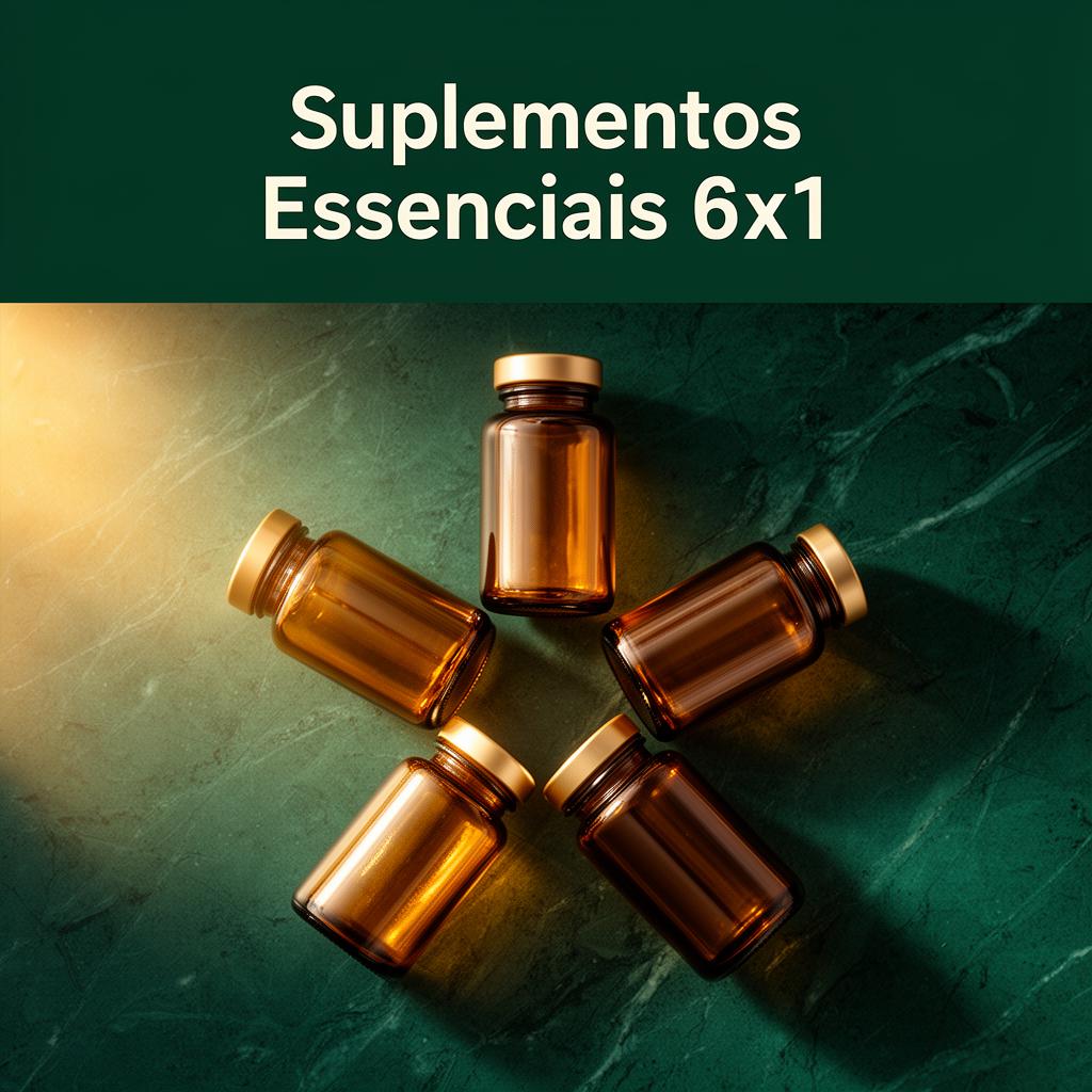 Capa — Suplementos Essenciais 6×1 — Os 6 com Mais Evidência