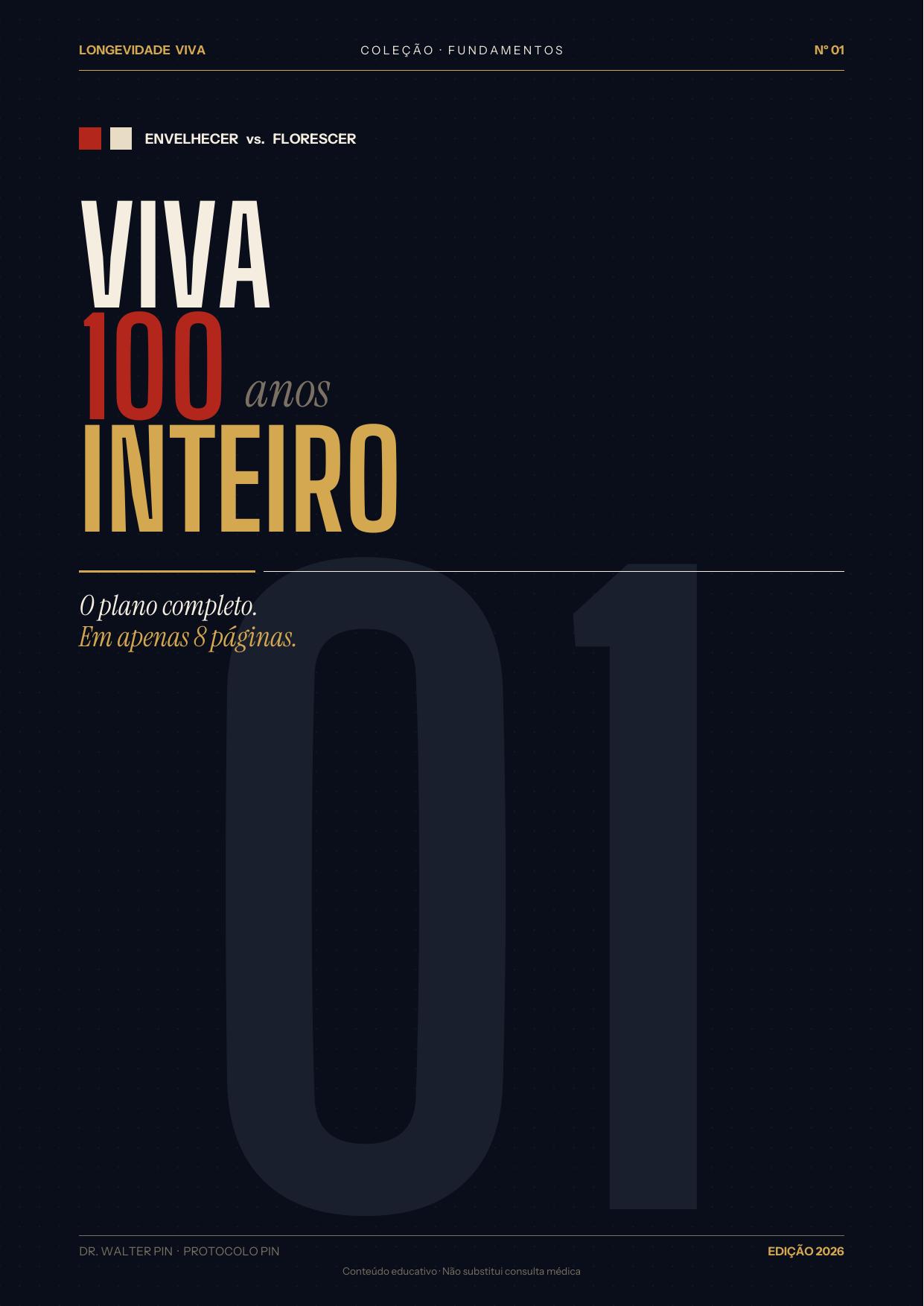 Capa — Viva 100: o plano em 8 páginas